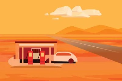 Tonopah Gas Station Canvas Wall Art by Charles Harker iCanvas