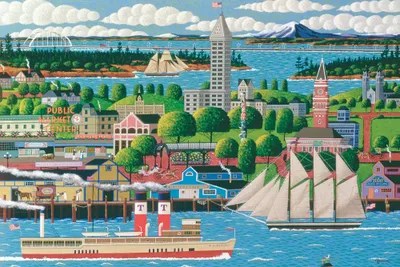 Seattle Art Print by Heronim iCanvas