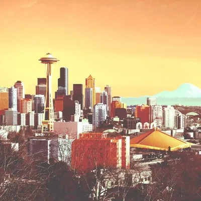 Seattle in Color Canvas Print by Unknown Artist iCanvas