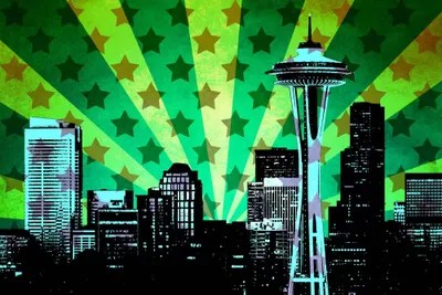 All American Seattle Canvas Art Print by Unknown Artist iCanvas