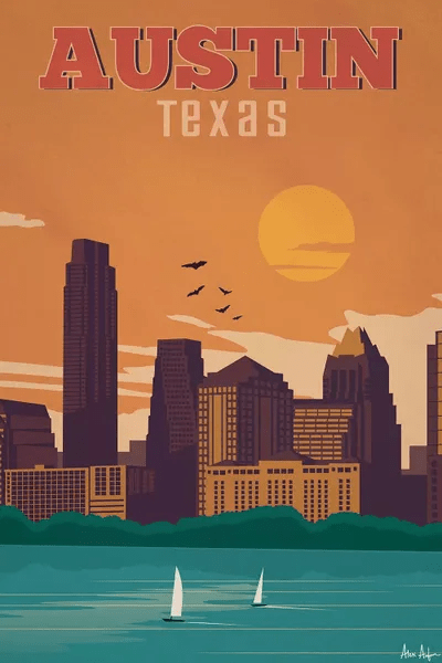 Austin Canvas Artwork by IdeaStorm Studios iCanvas
