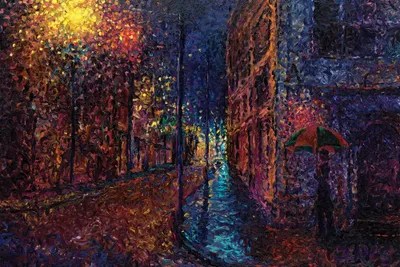 Purple Rain Canvas Art Print by Iris Scott iCanvas