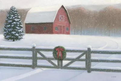 Farmhouse Christmas Art Print by James Wiens iCanvas