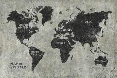 World Map Painting Canvas Grunge World Map Canvas Print By James Wiens | Icanvas