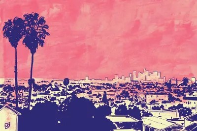 Los Angeles Canvas Wall Art by Giuseppe Cristiano iCanvas