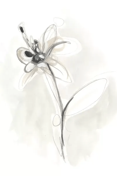 Neutral Floral Gesture IX Canvas Art by June Erica Vess iCanvas