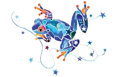 Frog X Canvas Wall Art by Jo Lynch iCanvas