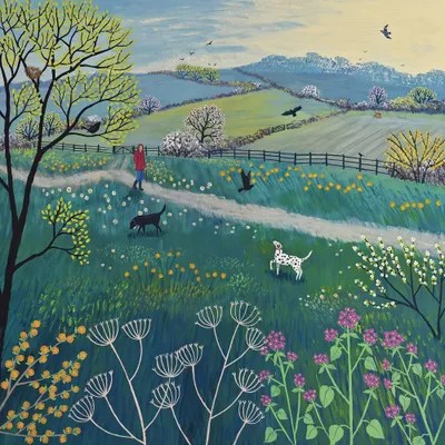 Spring Walk Canvas Artwork by Jo Grundy iCanvas