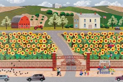 Sunflower Farm Canvas Art by Julie Pace Hoff iCanvas