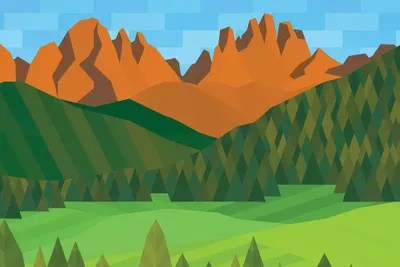 Field, Trees & Mountains Canvas Art by Jun Youngjin iCanvas