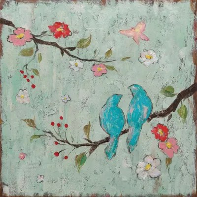 Love Birds I Canvas Art by Katy Frances iCanvas