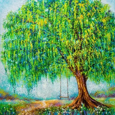 Weeping Willow Tree Painting