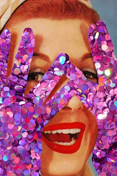 Purple Glitter Art Print by Kiki C Landon iCanvas