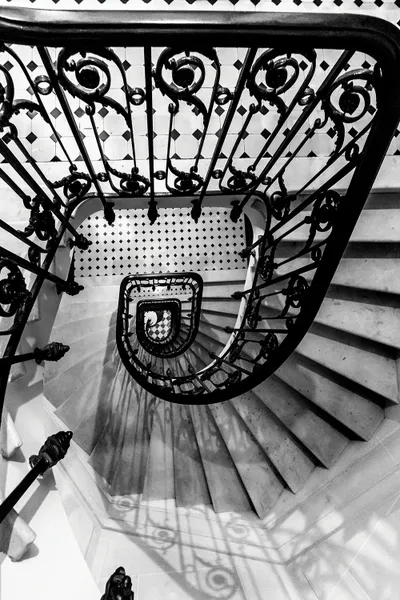Black And White Staircase Canvas Print by Karen Mandau iCanvas