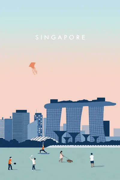 Singapore Canvas Art by Katinka Reinke iCanvas