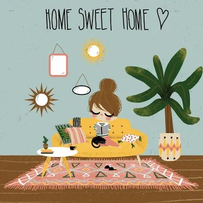 Home Sweet Home Canvas Wall Art by Kanzilue iCanvas