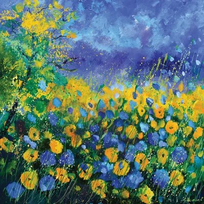 Yellow flowers Canvas Art Print by Pol Ledent iCanvas
