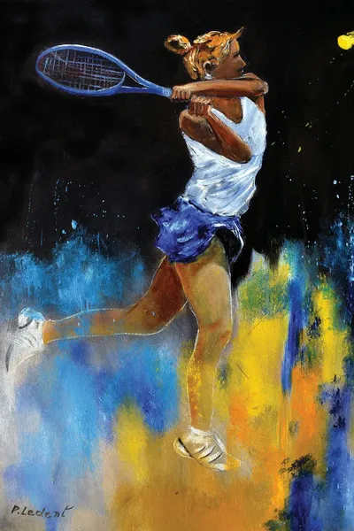 Playing Tennis Canvas Art by Pol Ledent iCanvas