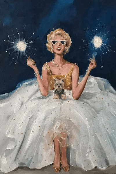 Sparklers Canvas Wall Art by Lisa Finch iCanvas