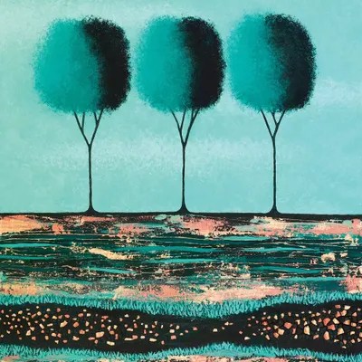 Teal Trees Canvas Artwork by Lisa Frances Judd iCanvas
