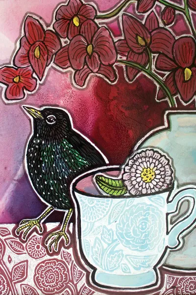 A Guest For Tea Canvas Art by Shelley iCanvas