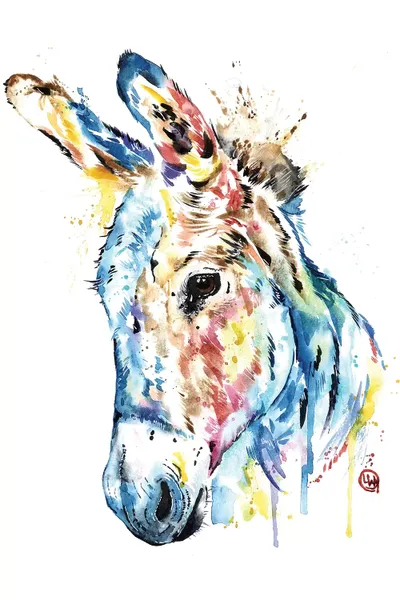 Donkey Canvas Wall Art by Lisa Whitehouse iCanvas