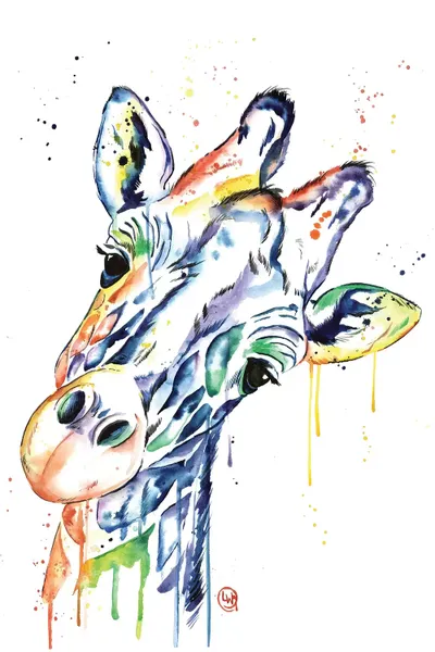 Curious Giraffe Canvas Artwork by Lisa Whitehouse iCanvas