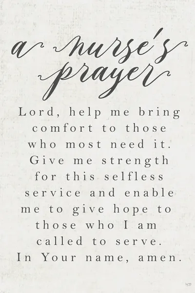 A Nurse's Prayer Canvas Artwork by Lux + Me Designs | iCanvas
