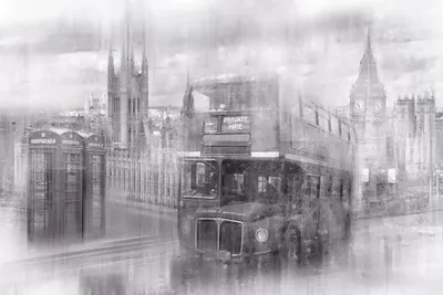 City Art London Westminster Collage Canvas Wall Art Melanie Viola