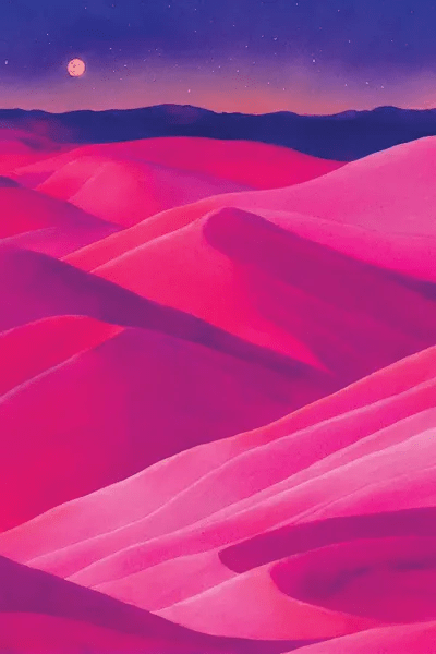 Pink Desert Art Print by Mike Kiev iCanvas