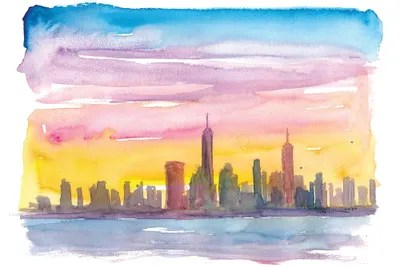 New York City Skyline Canvas Art Print Markus & Martina Bleichner