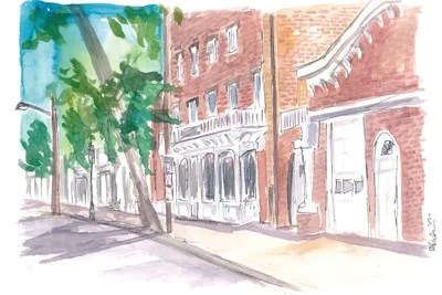 Sag Harbour Long Island Canvas Wall Art Markus & Martina Bleichner