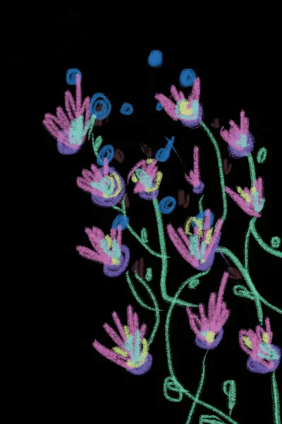 Flowers In The Night Canvas Artwork by Mambo Art Studio iCanvas