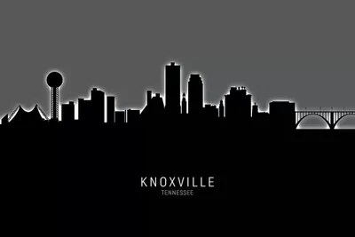 Knoxville Tennessee Skyline Canvas Art by Michael Tompsett iCanvas
