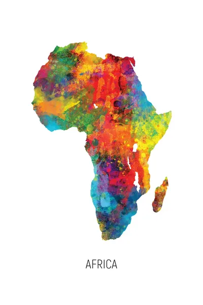 Africa Map Art Print by Michael Tompsett iCanvas