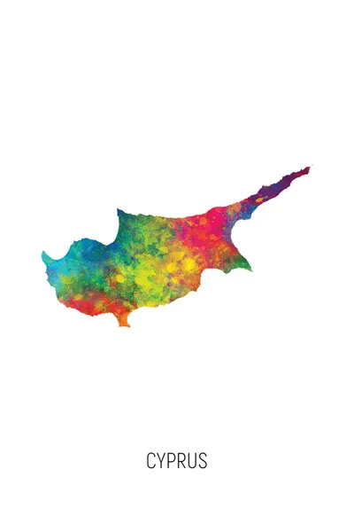 Cyprus Map Canvas Print by Michael Tompsett iCanvas