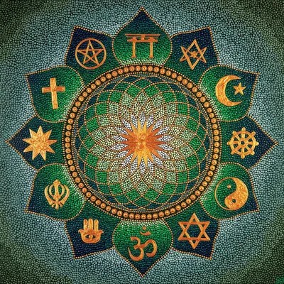 Mandala Religion Art Print by Nadya AlHaroun iCanvas