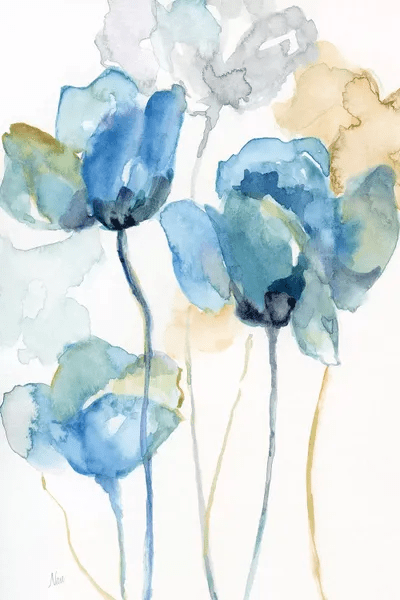Wildflower Blues I Canvas Artwork by Nan iCanvas