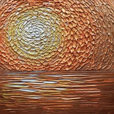 Tangerine Dream Burnt Orange Canvas Canvas Art Print Nada Khatib