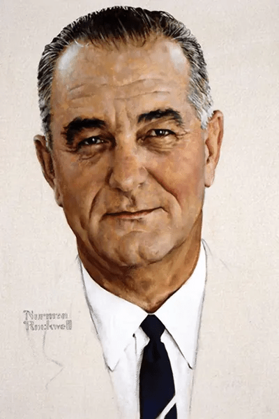 Portrait of Lyndon B. Johnson Art Print by Norman Rockwell iCanvas
