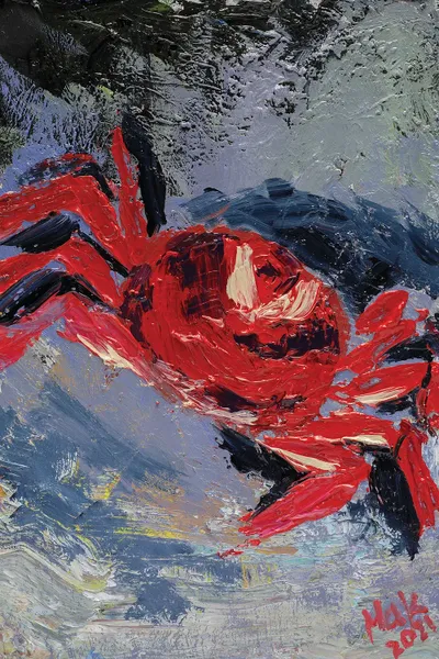 Red Crab Canvas Art Print by Nataly Mak iCanvas