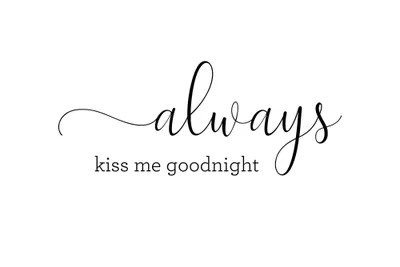 Always Kiss Me Goodnight Canvas Print by Nouveau Prints iCanvas