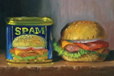 Spam Burger Canvas Print by Noah Verrier iCanvas
