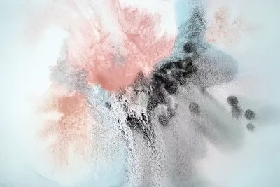 Pink Blue Brown Grey Watercolor Abstract Sp Canvas Art Irena Orlov