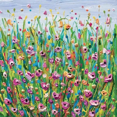 Pink And Green Canvas Artwork by Olga Tkachyk iCanvas