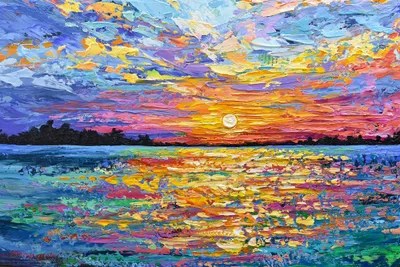 Magical Pink Sunset Canvas Artwork by Olga Tkachyk iCanvas