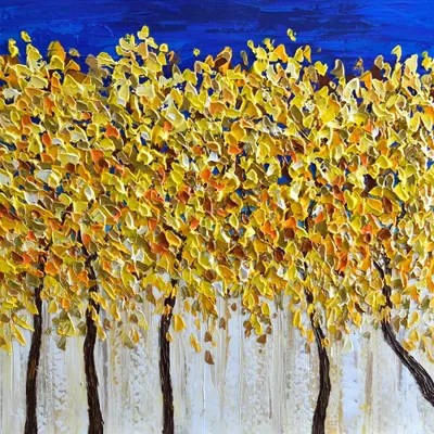 Golden Forest Canvas Art Print by Olga Tkachyk iCanvas