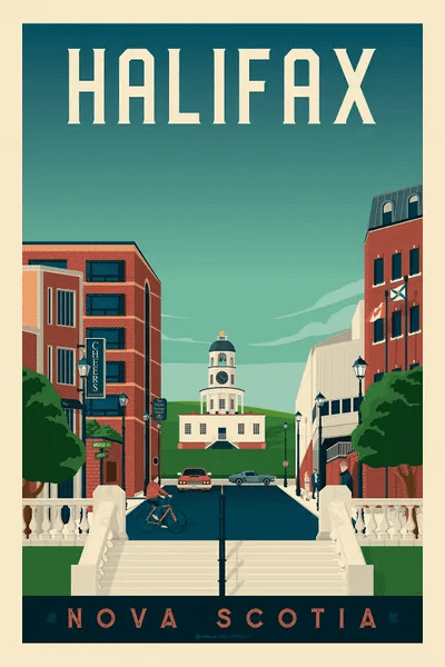 Halifax Canada Travel Poste Canvas Wall Art Olahoop Travel Posters