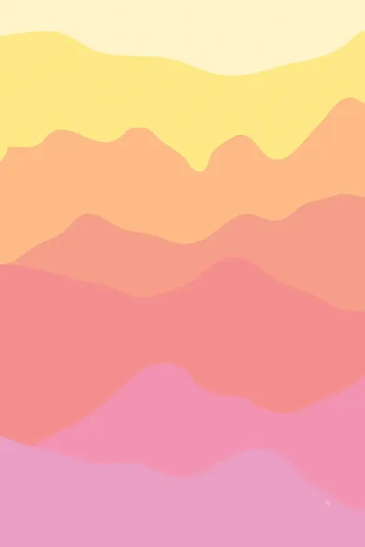 Positive Pastel Mountains Canvas Wall Art by Martina Pavlova iCanvas