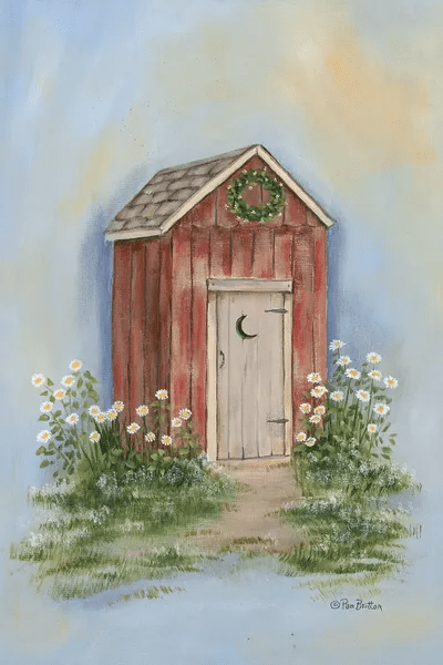 Country Outhouse II Canvas Art by Pam Britton iCanvas